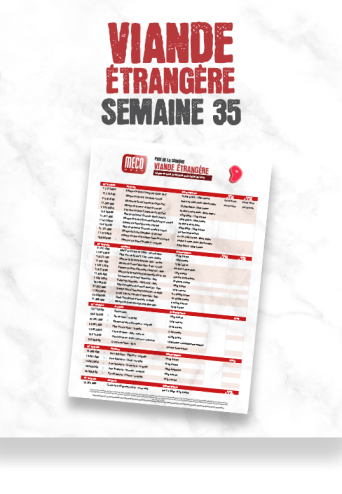 Prix de la Viande chez Meco: semaine 35