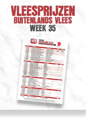 Vleesprijzen bij Meco: week 35